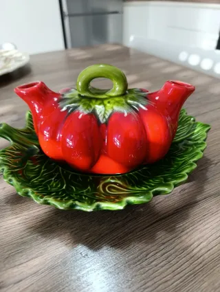 Set Olio e Aceto Pomodoro Ceramica