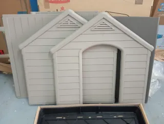 Caseta Perro Resina Curver Beige/Gris