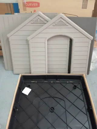 Caseta Perro Resina Curver Beige/Gris