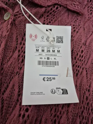 Camisa Pull&Bear rosa calada M