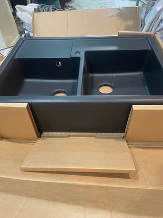 Fregadero doble negro