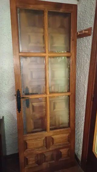 Puerta Roble Macizo con Marco Original