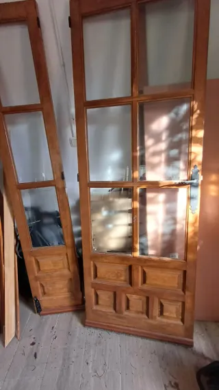 Puerta Roble Macizo con Marco Original