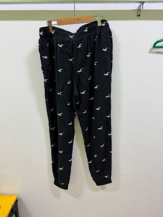 Pantalones Hollister Hombre Negros Estampados