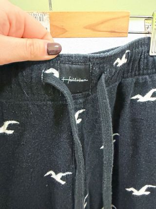 Pantalones Hollister Hombre Negros Estampados