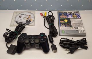 PS2 Slim SCPH 90004 + Controller + Games (LEED)