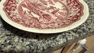 Vajilla San Claudio Porcelana bridge rosa / rojo