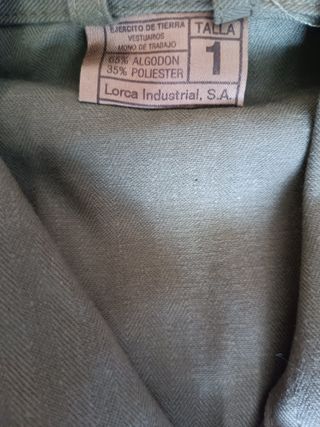 Mono verde militar talla 1(M)