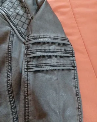 Cazadora Biker Gris envejecido