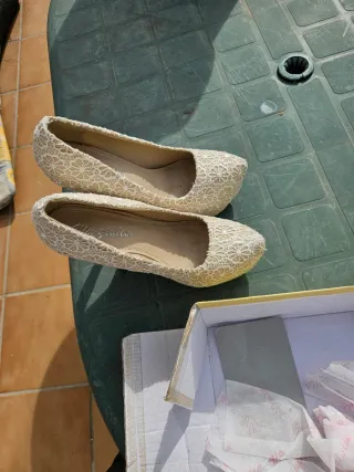 Tacones beige n.38