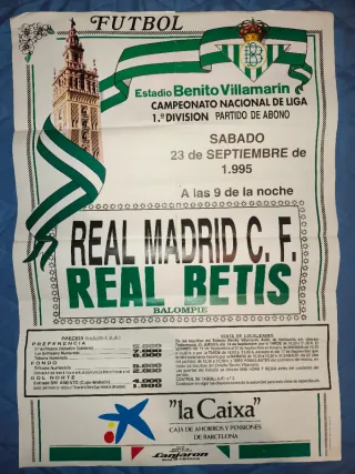 Cartel Betis - Real Madrid 1995