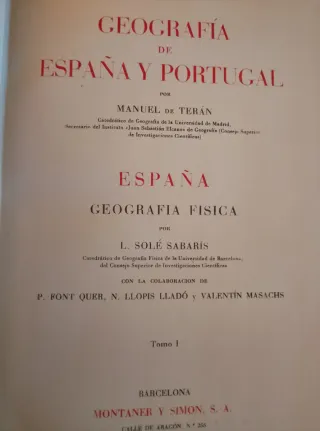 Geografía España y Portugal Tomo I y II.