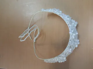 Tiara Novia Perlas y Cristales