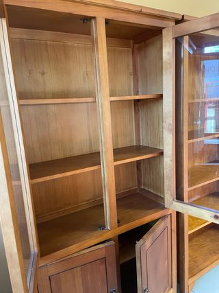 Armario Vitrina Madera y Cristal