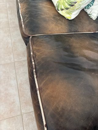 Sofá Chesterfield Piel 3 Plazas Marrón