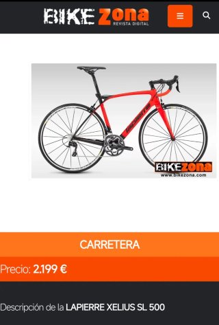 Bicicleta Lapierre Carbono Talla M