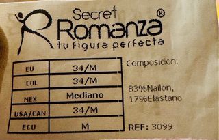 Faja postoperatorio Secret Romanza Talla M.