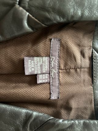 Abrigo de cuero Zara marrón