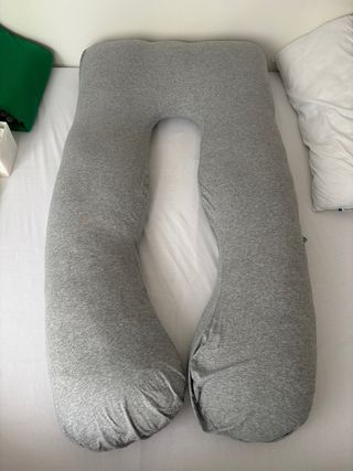 Cojín de embarazo gris funda algodon