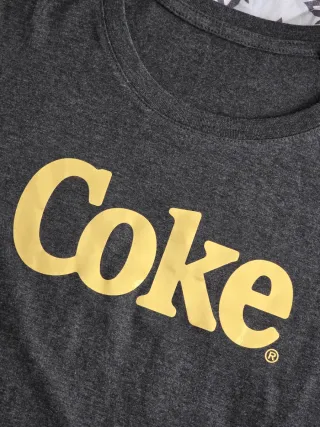 Camiseta Coca-Cola Gris Manga Corta
