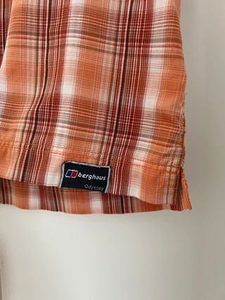 Camisa Berghaus Talla S Cuadros Naranja