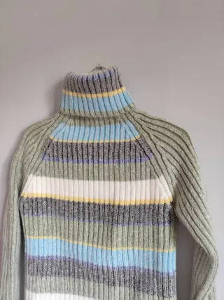 Jersey cuello alto rayas mujer Talla S