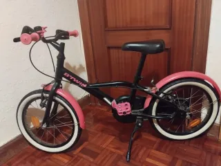 Bicicleta Infantil Btwin Rosa Negra