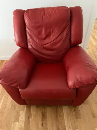 Sillón reclinable de piel