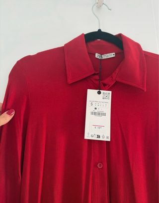 Camiseta Zara Roja Talla Única