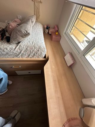 Cama nido con escritorio y cajones