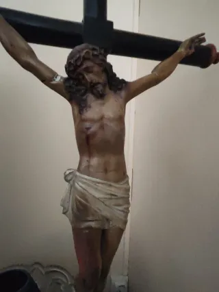 Crucifijo madera 85cm S.XIX