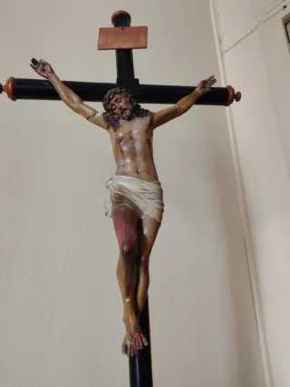 Crucifijo madera 85cm S.XIX