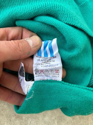 Maglione Adidas V-Neck Taglia M Verde Acqua