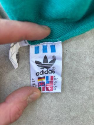 Maglione Adidas V-Neck Taglia M Verde Acqua