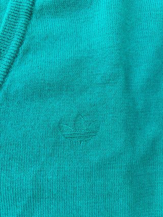 Maglione Adidas V-Neck Taglia M Verde Acqua