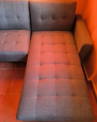 Sofá cama chaise longue gris- grande