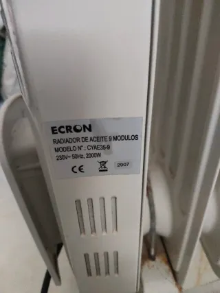 Radiador de aceite blanco