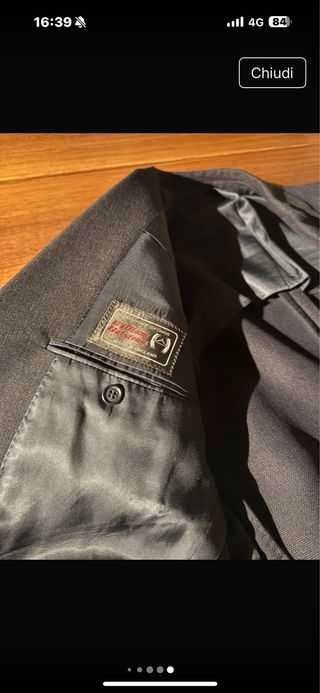 Giacca uomo blu 72% lana 28% mohair