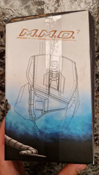 Ratón Gaming MMO 7 Negro y Plata