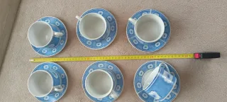 Juego de 6 tazas de café con platos
