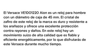 Reloj Versace Aion Cronógrafo Azul/Plata