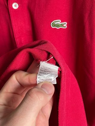Polo Lacoste Rojo Talla L
