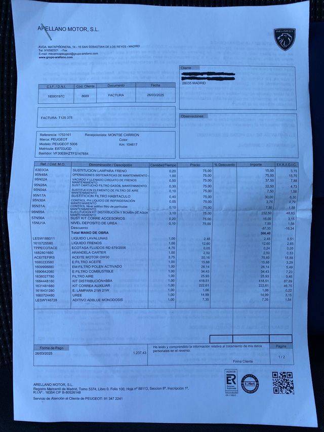 Peugeot 5008 2015 UNICO PROPIETARIO-LIBRO PEUGEOT