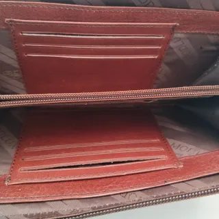 Cartera de piel mujer Modlux Marrón