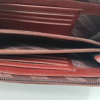 Cartera de piel mujer Modlux Marrón
