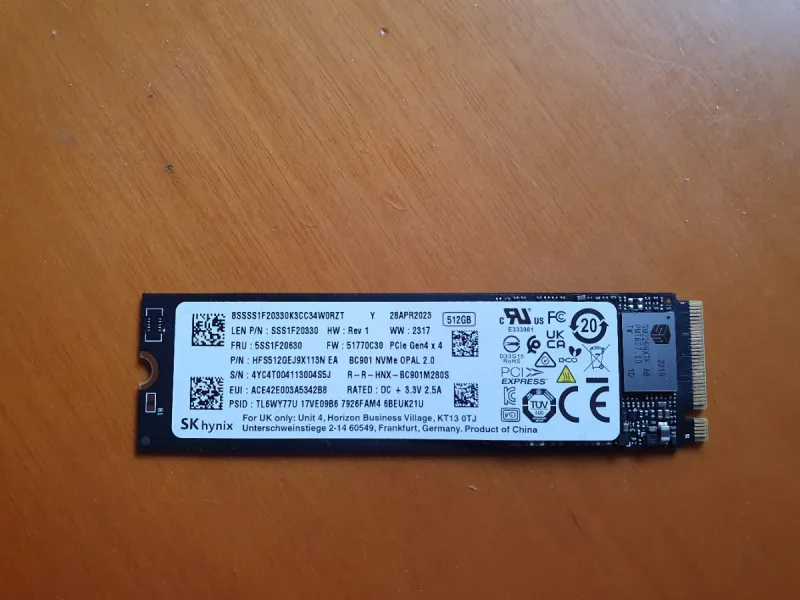 SSD SK Hynix 512GB NVMe M.2 PCIe 4.0