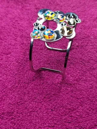 Pulsera bañada en plata con cristales Swarovski