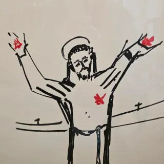 Serigrafia San Francesco d'Assisi Sante Monachesi