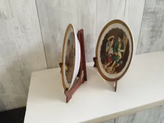 Set di 2 Piatti Decorativi Antichi