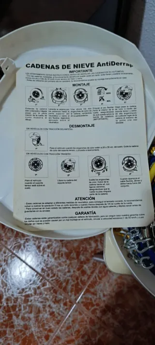 Cadenas de nieve para coche.